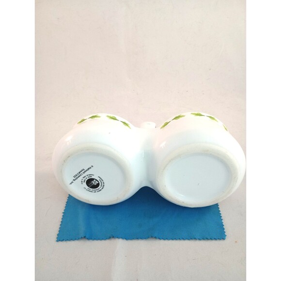 Hallmark Vtg Houston Harvest Cream / Sugar Server Bowl W/ Spoons And Lids - Picture 5 of 6